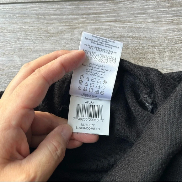 BCBGMAXAZRIA SILK BLEND BLACK COMBO AZURA SWEATER  DRESS - Picture 13 of 13